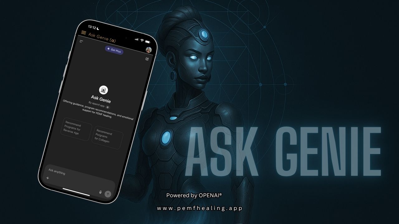 Ask Genie on PeMF healing app