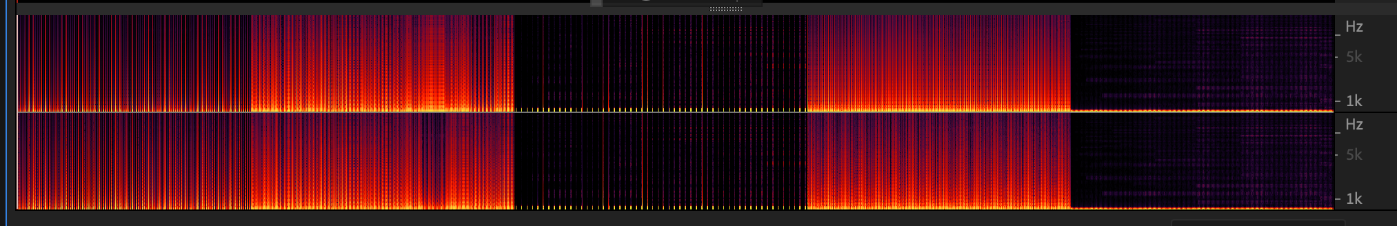 Genesis Zinc Spark Frequency Spectrogram
