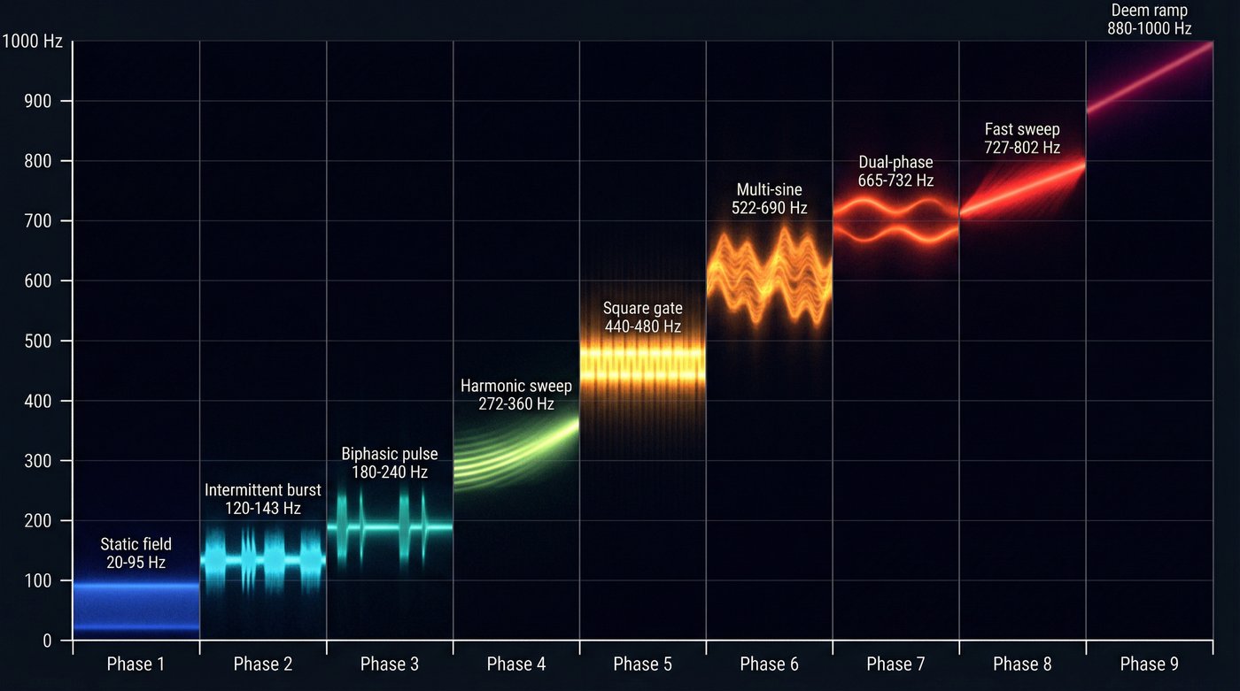 9-Phase Spectral Waveform Protocol Diagram