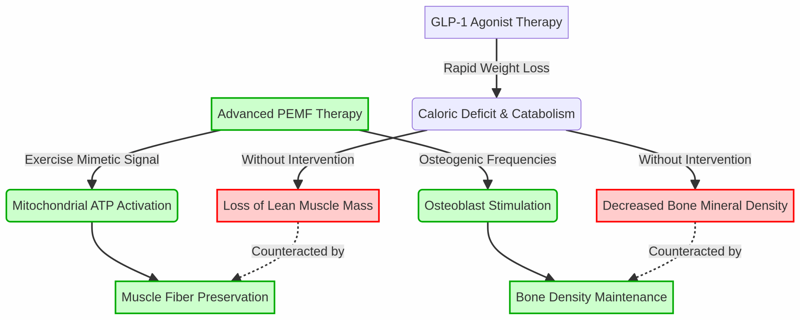 PEMF Ozempic muscle loss biological mechanism