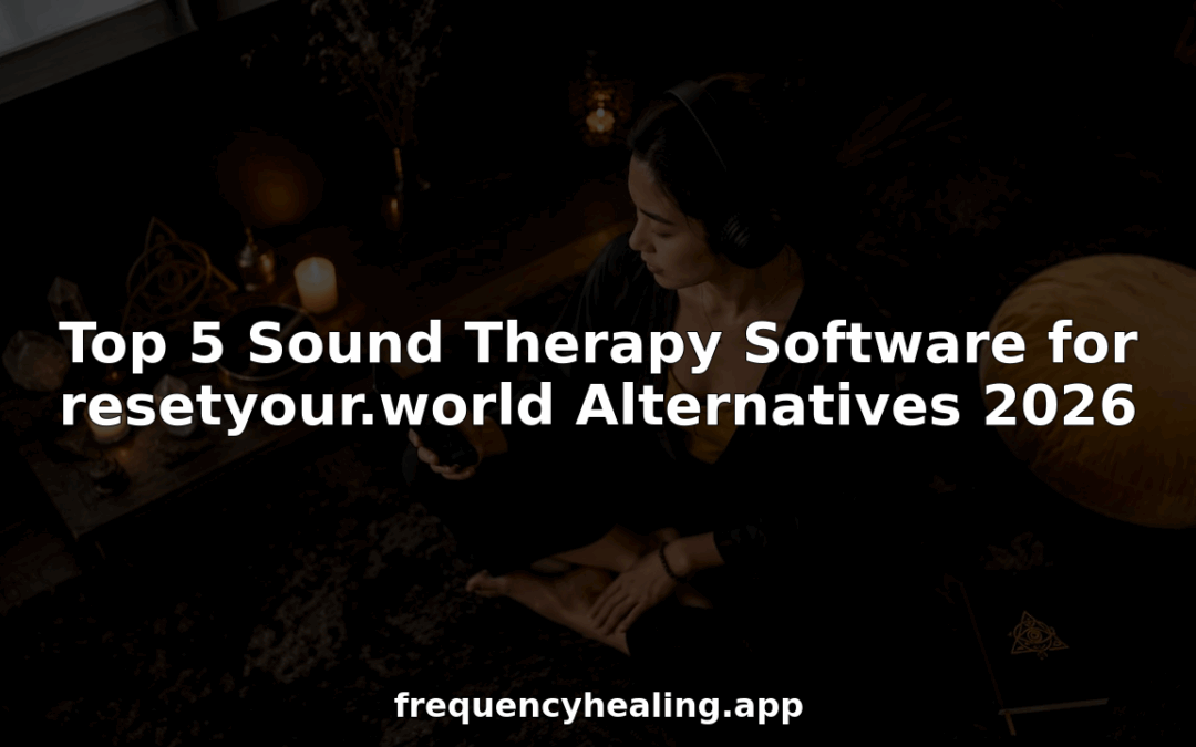 Woman using sound therapy app with headphones indoors
