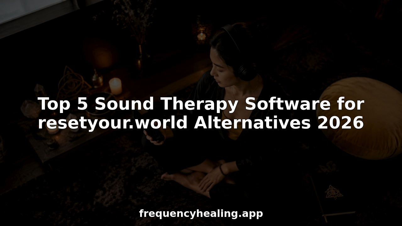 Woman using sound therapy app with headphones indoors